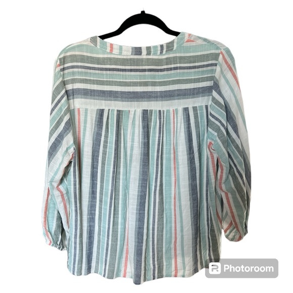 Knox Rose women’s striped peasant top size Large - Picture 5 of 6